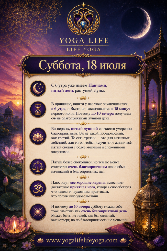 суббота, 18 июля
