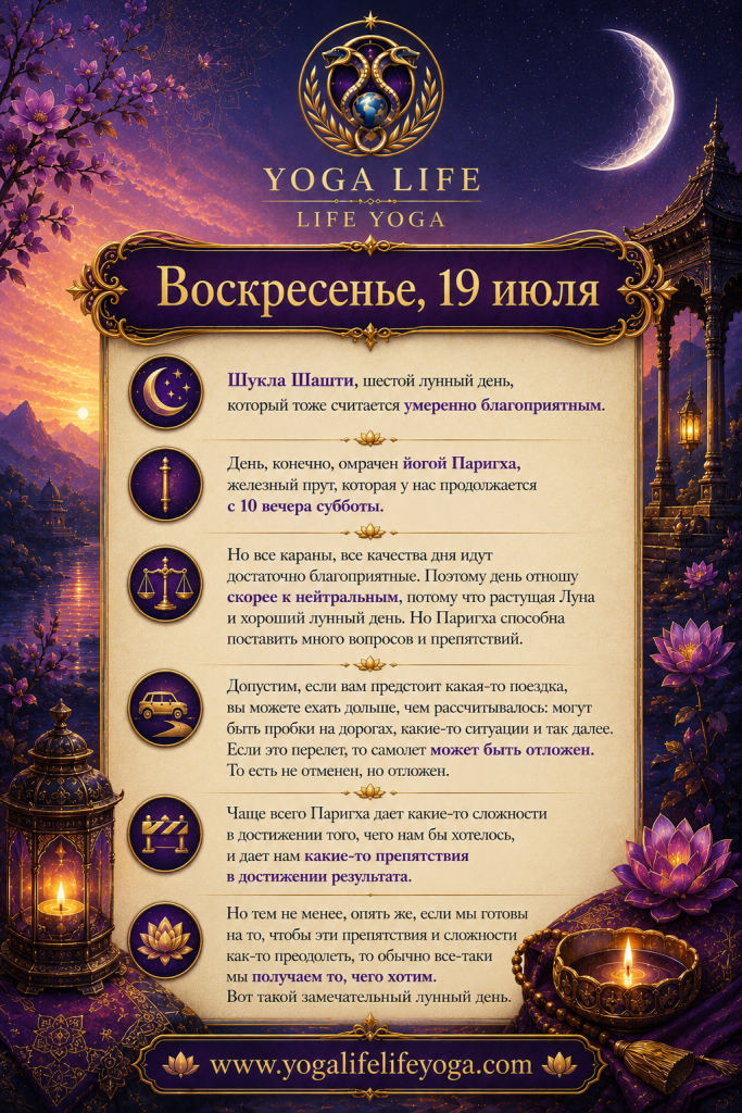 воскресенье, 19 июля