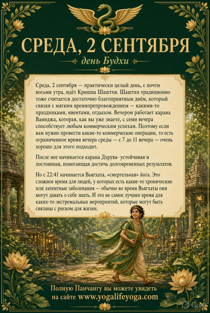 среда, 2 сентября