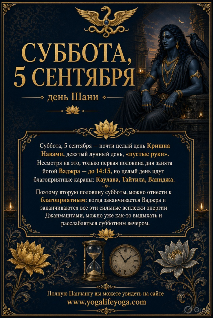 суббота, 5 сентября